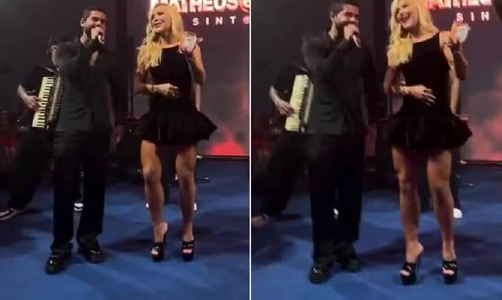 Ao lado de Virginia, Zé Felipe canta música romântica escrita pra ela