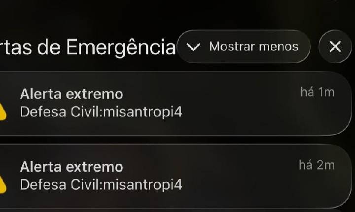 Defesa Civil Nacional envia alerta sonoro extremo a celulares; órgão fala em possível ataque hacker