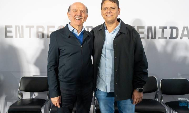 Em inauguração de obra com Governo do Estado em Barueri, prefeito Beto Piteri pede recursos para piscinão do Maria Helena