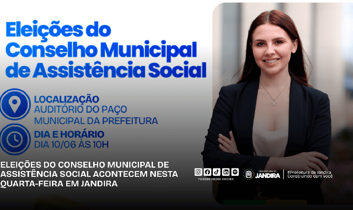 Jandira realiza eleições do Conselho Municipal de Assistência Social nesta quarta-feira
