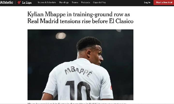 Mbappé discute em treino e agrava clima no Real Madrid; petição por saída do francês tem milhões de assinaturas