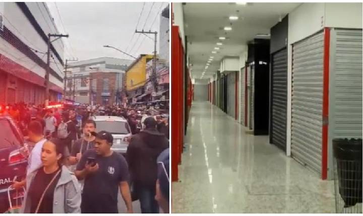 Megaoperação da Receita Federal fecha dois shoppings no Brás atrás de produtos falsificados, como camisas da Copa