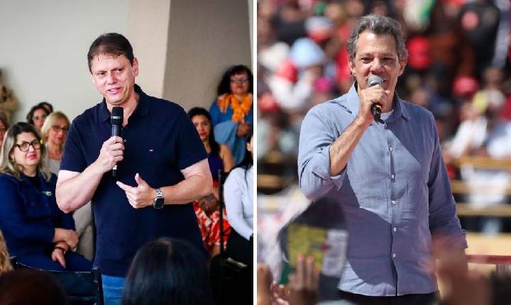 Tarcísio e Haddad iniciam campanha ao governo de SP com atos na Grande São Paulo