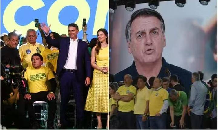 TSE rejeita multa a Flávio por vídeo de Jair Bolsonaro por IA em convenção do PL