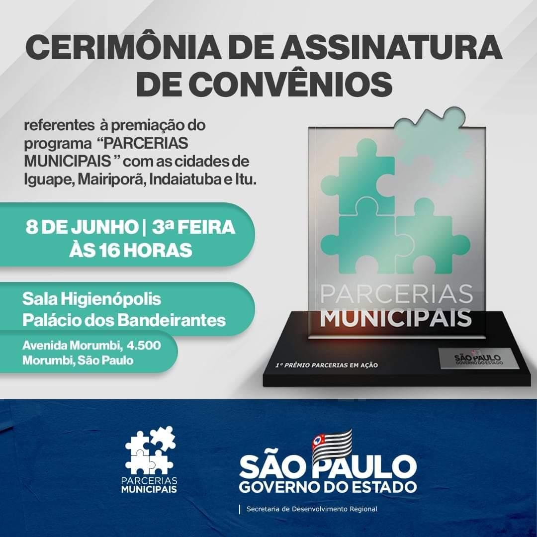Cerimônia de assinaturas de convênios