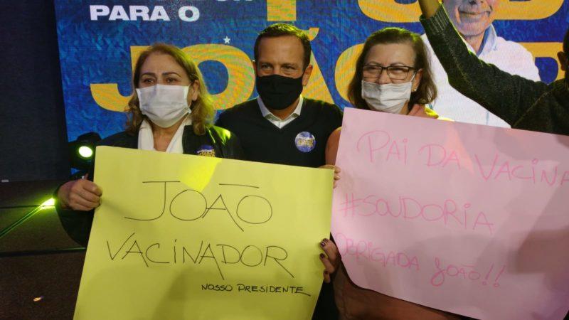 Em Florianópolis, João Doria encarna “pai das vacinas” nas prévias do PSDB
