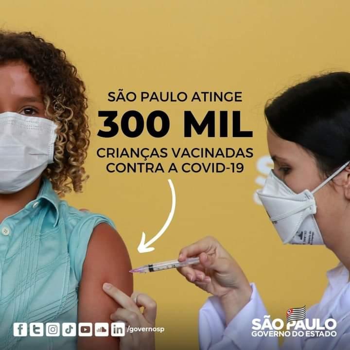 Governo Doria já vacinou mais de 300 mil crianças