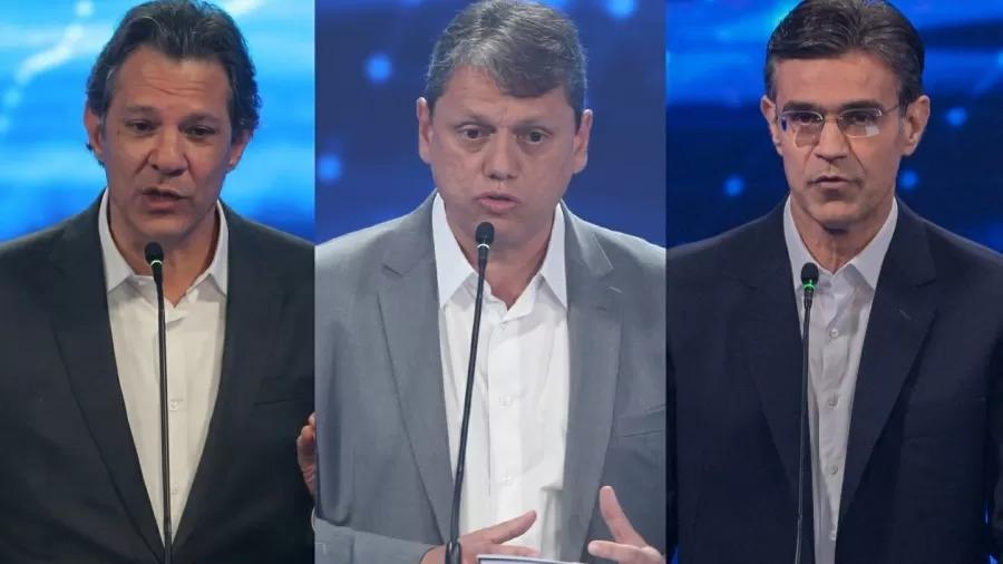 Ipespe em SP: Haddad oscila 2 pontos para baixo; Rodrigo e Tarcísio empatam