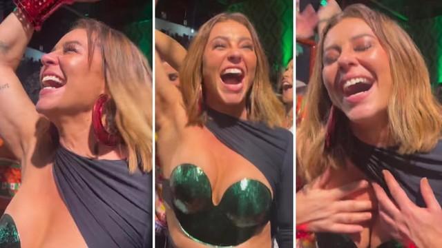 Paolla Oliveira se emociona com samba campeão de Diogo Nogueira na Grande Rio
