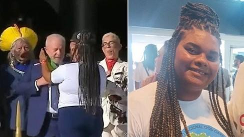 Mulher que colocou faixa em Lula, Aline Sousa é catadora e tem sete filhos
