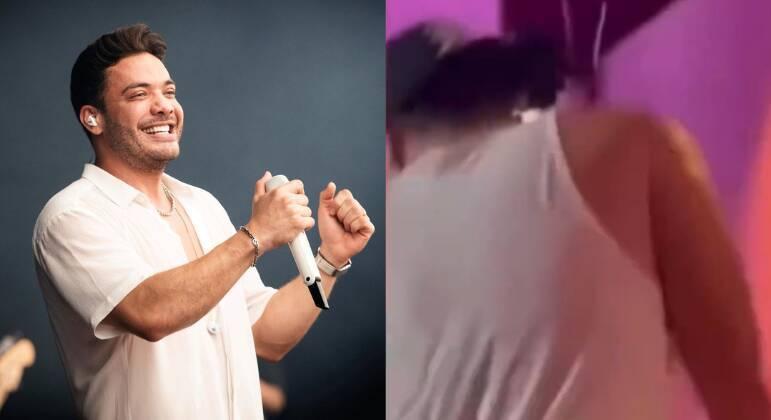 Wesley Safadão é atingido no rosto por celular de fã durante show