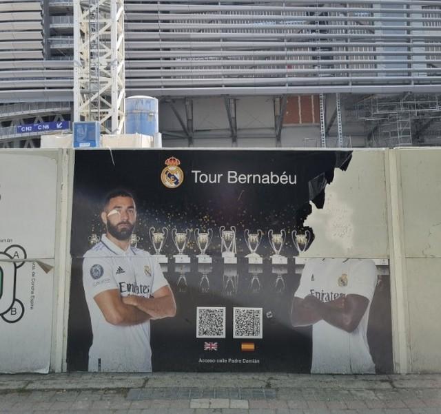 Imagem de Vinicius Junior é arrancada de pôster no Santiago Bernabéu