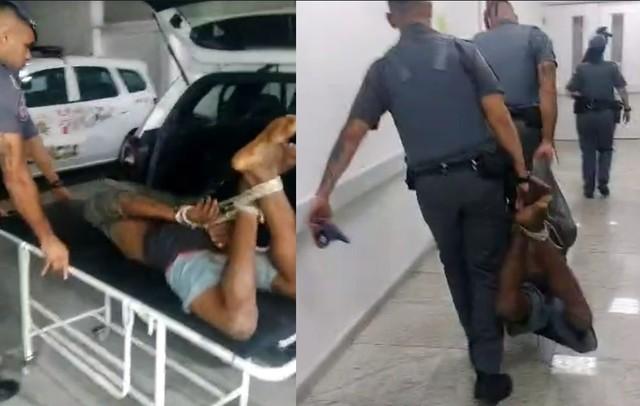 Policiais que amarraram mãos e pés de suspeito de furtar mercado em SP são afastados