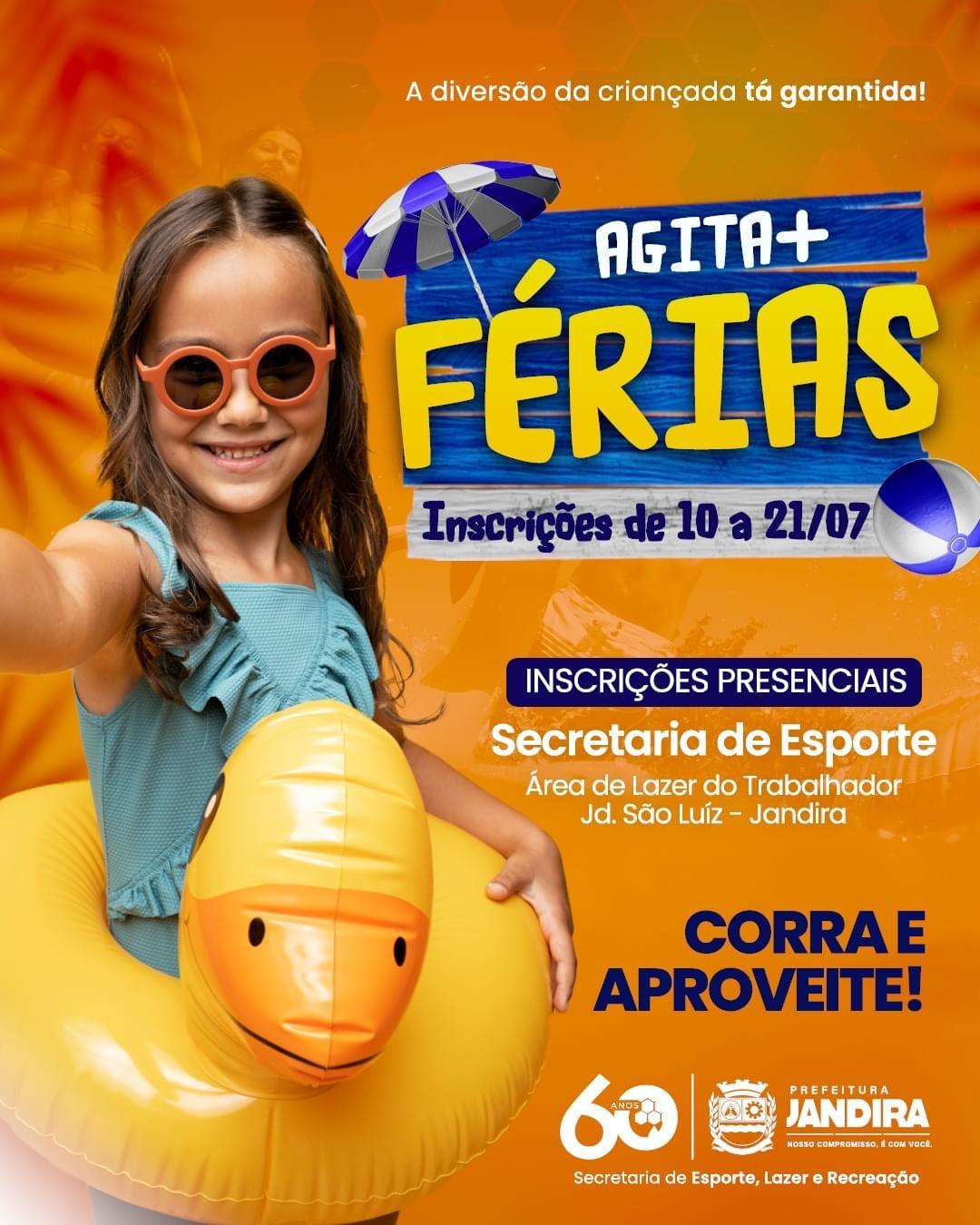 Inscrições abertas para o Agita + Férias em Jandira