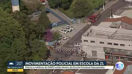 Tiros em escola estadual na Zona Leste de SP deixam três feridos; uma pessoa suspeita foi detida