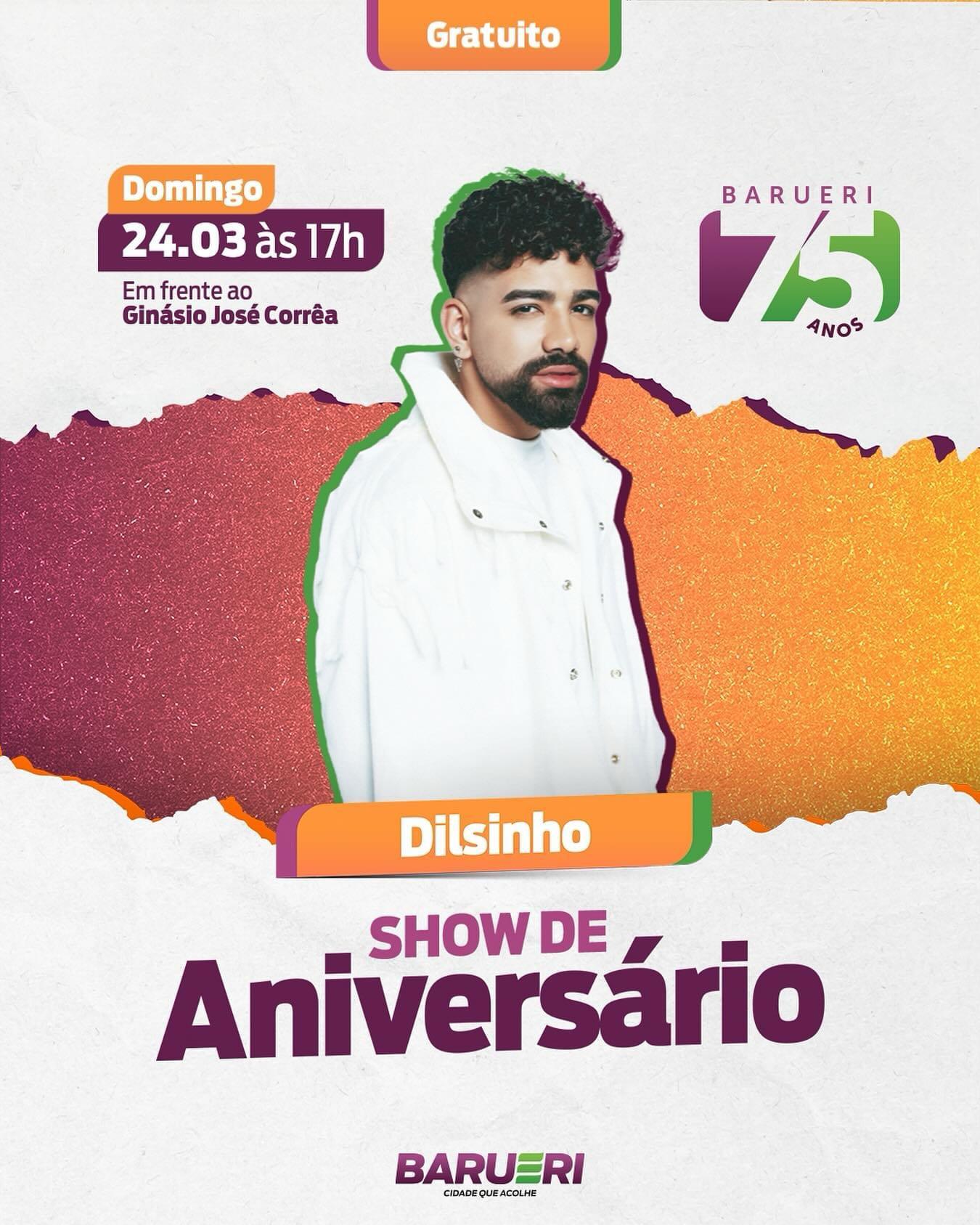 Domingo Barueri vai receber o pagode do Dilsinho em sua festa de aniversário