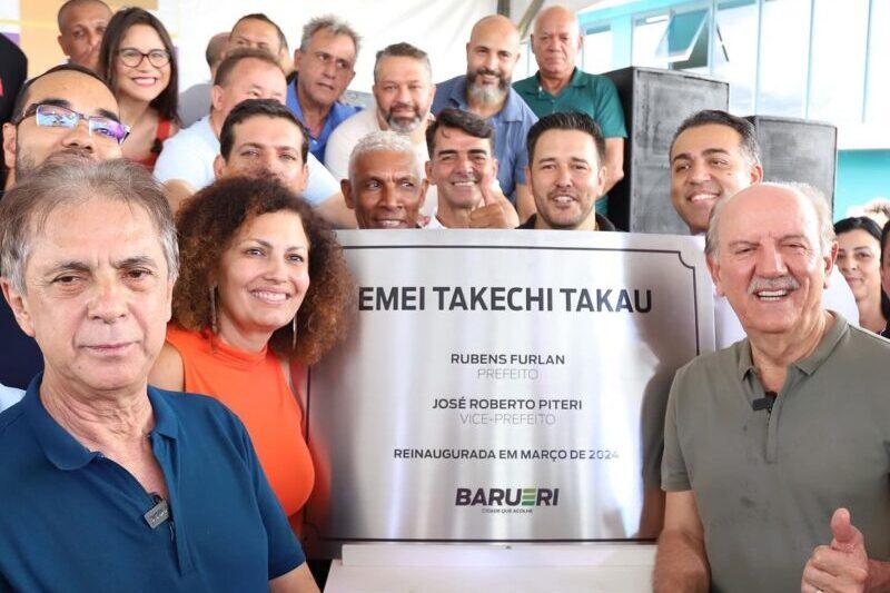 Prefeito Furlan e o seu Vice Piteri inauguraram mais uma escola em Barueri