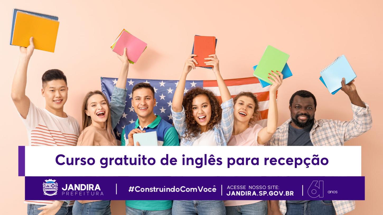 Prefeitura de Jandira oferece curso gratuito de inglês para recepção
