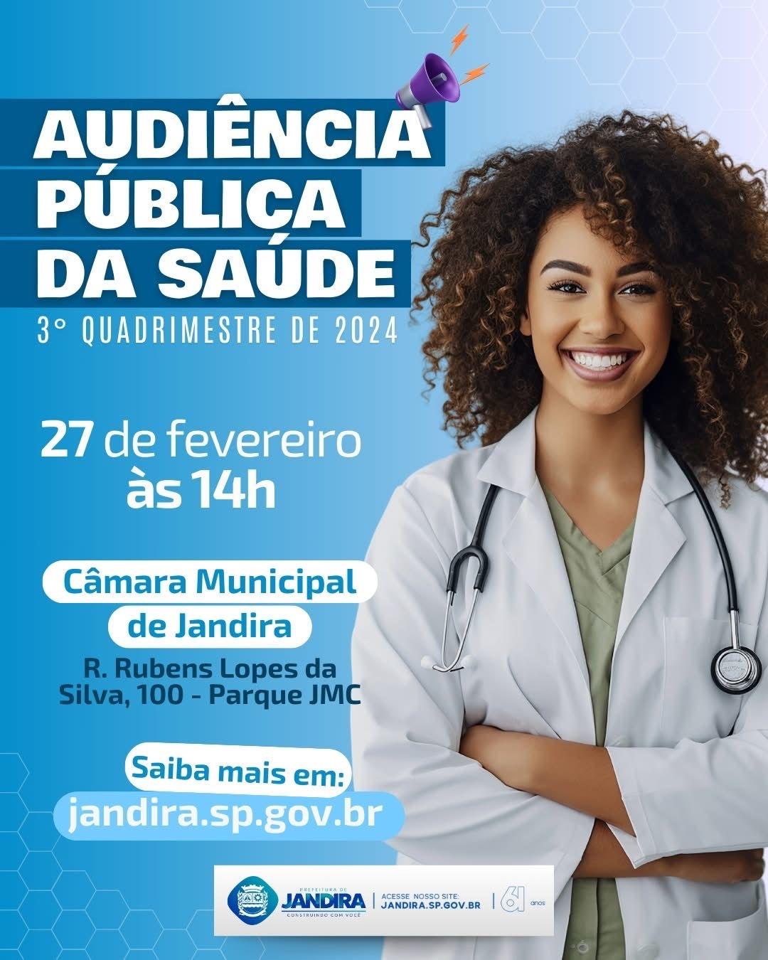 Prefeitura de Jandira vai realizar audiência no próximo dia 27 na Câmara Municipal
