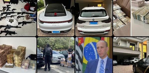 Quase R$ 1 milhão em caixas de papelão, Porsche, BMW e armas: veja o que foi apreendido na Operação Copia e Cola em SP