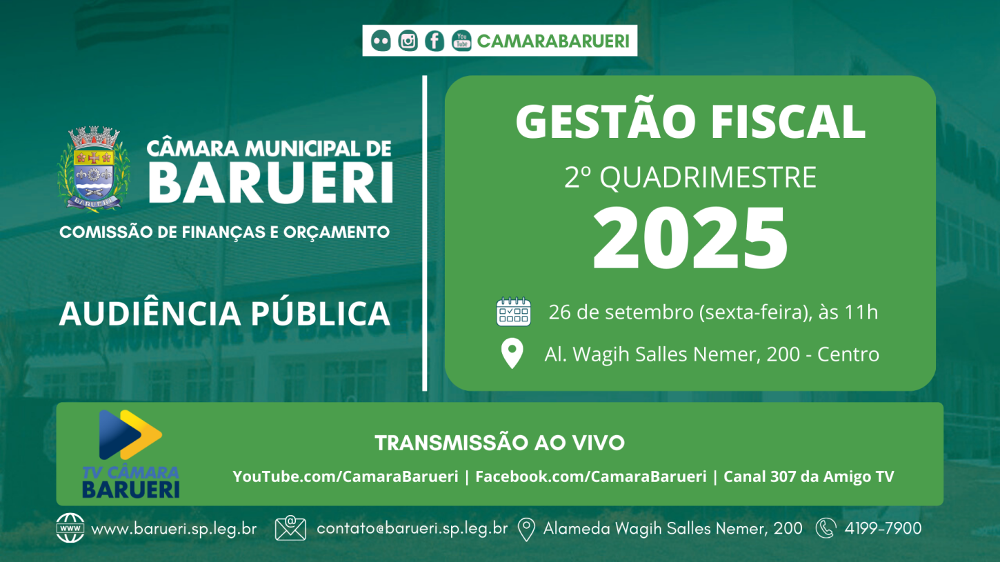 Audiência pública avalia despesas e investimentos da Prefeitura