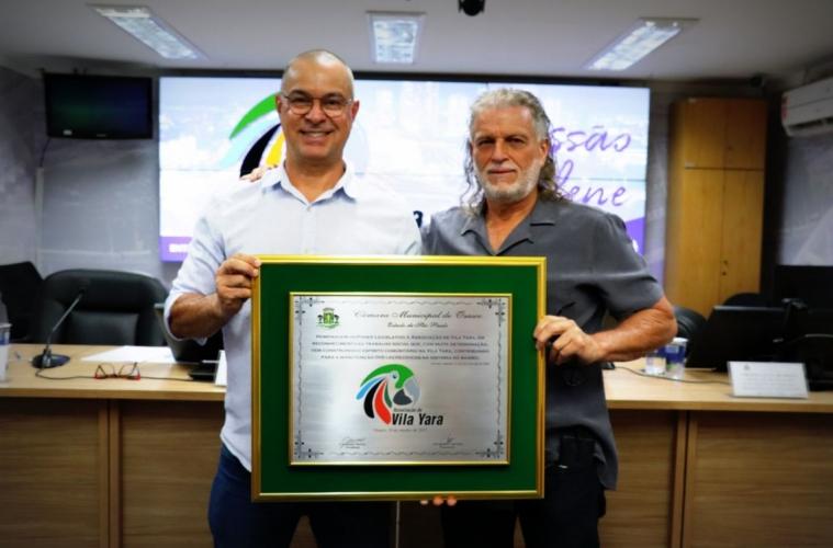 Associação de Vila Yara recebe homenagem na Câmara de Osasco