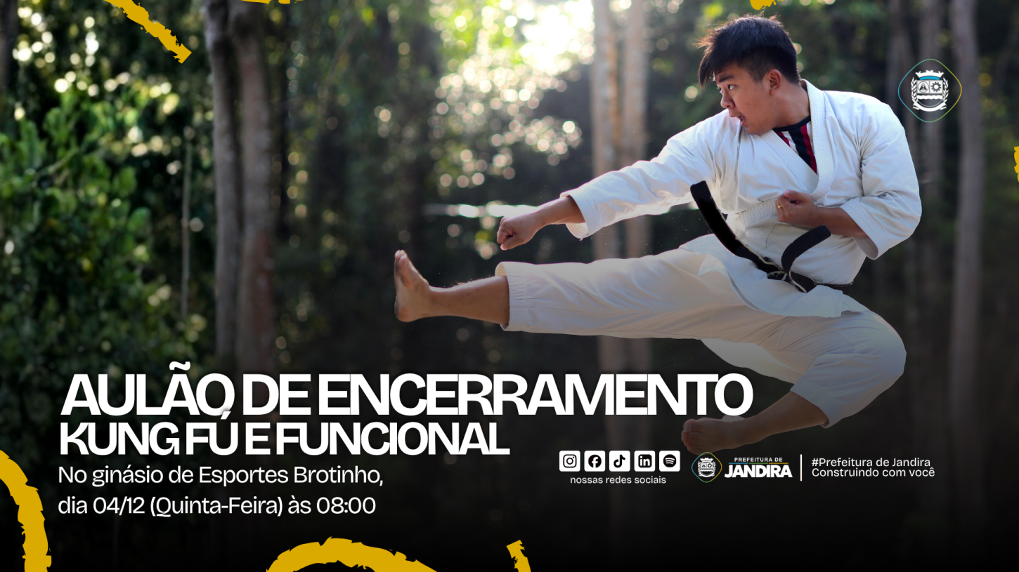 Aulão de Encerramento de Kung Fú e Funcional celebra fim das atividades esportivas de 2025 em Jandira