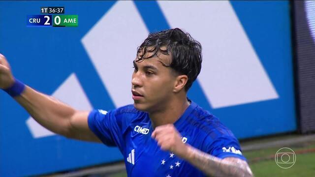 Kaio Jorge faz dois, Cruzeiro vence o América-MG e alivia pressão sobre Tite