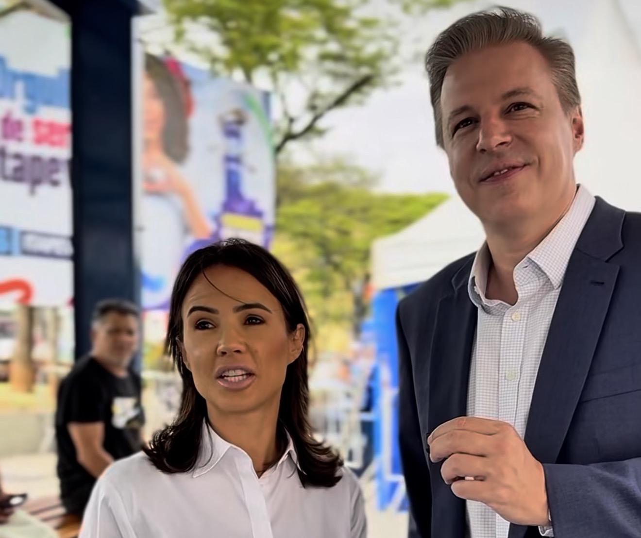 O Ex-prefeito Igor Soares recebeu a Deputada Estadual Bruna Furlan no Novo Boulevard de Compras da Cidade de Itapevi