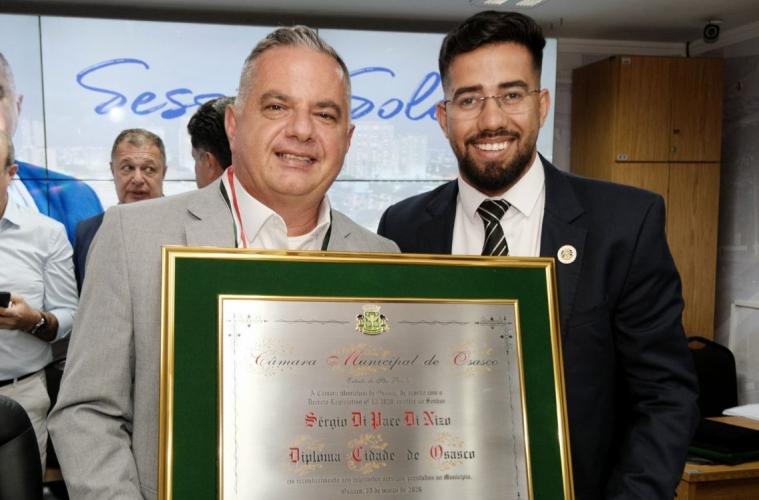 Câmara concede Diploma e Medalha Raposo Tavares a Sérgio Di Nizo