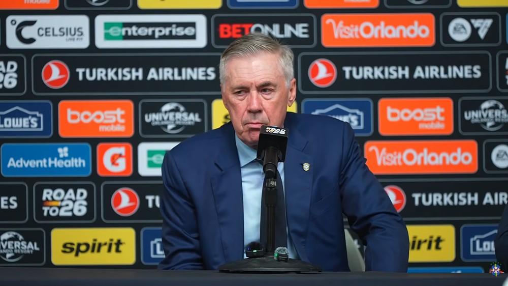 Ancelotti explica por que Endrick não bateu pênalti e diz ter mais dúvidas após vitória do Brasil