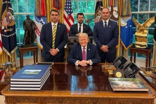 Trump falou sobre Lula em encontro com Flávio Bolsonaro
