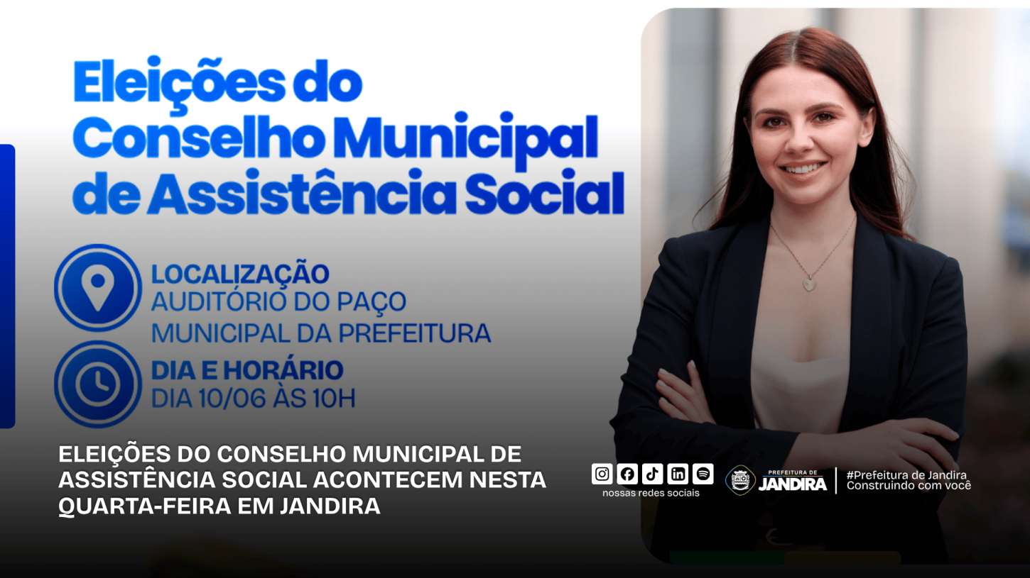 Jandira realiza eleições do Conselho Municipal de Assistência Social nesta quarta-feira