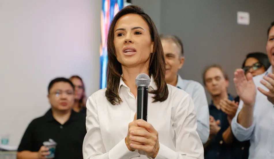 A deputada Bruna Furlan e o governador Tarcísio anunciaram uma nova unidade voltada à formação profissional na área da saúde