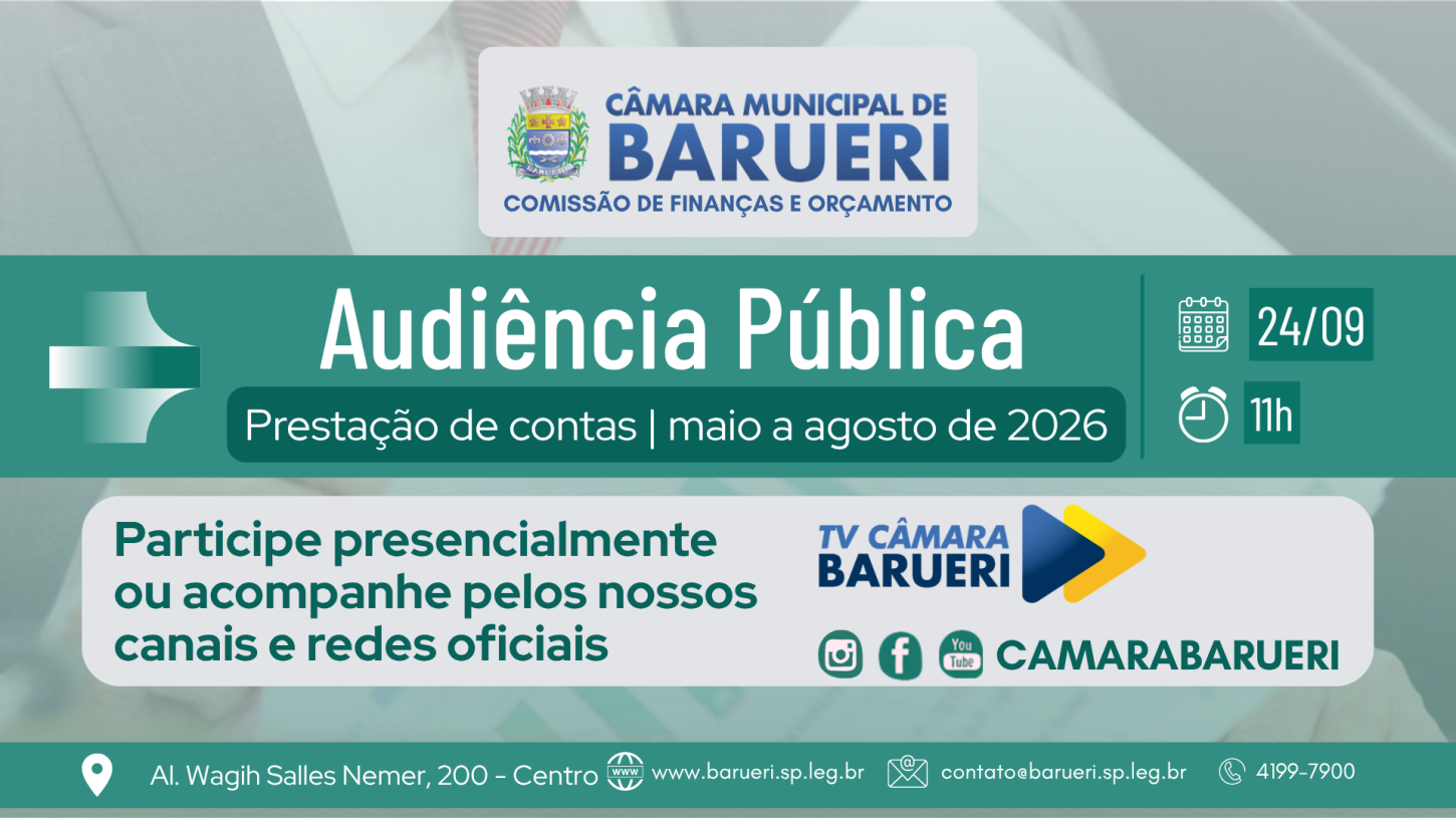 Audiência pública avalia como a Prefeitura usou o dinheiro público
