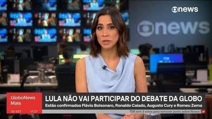 Lula informa que não vai participar do debate da Globo, nesta quinta-feira (1º)