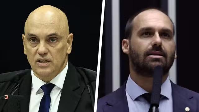 Moraes determina inclusão de nome de Eduardo Bolsonaro no banco de mandados de prisão