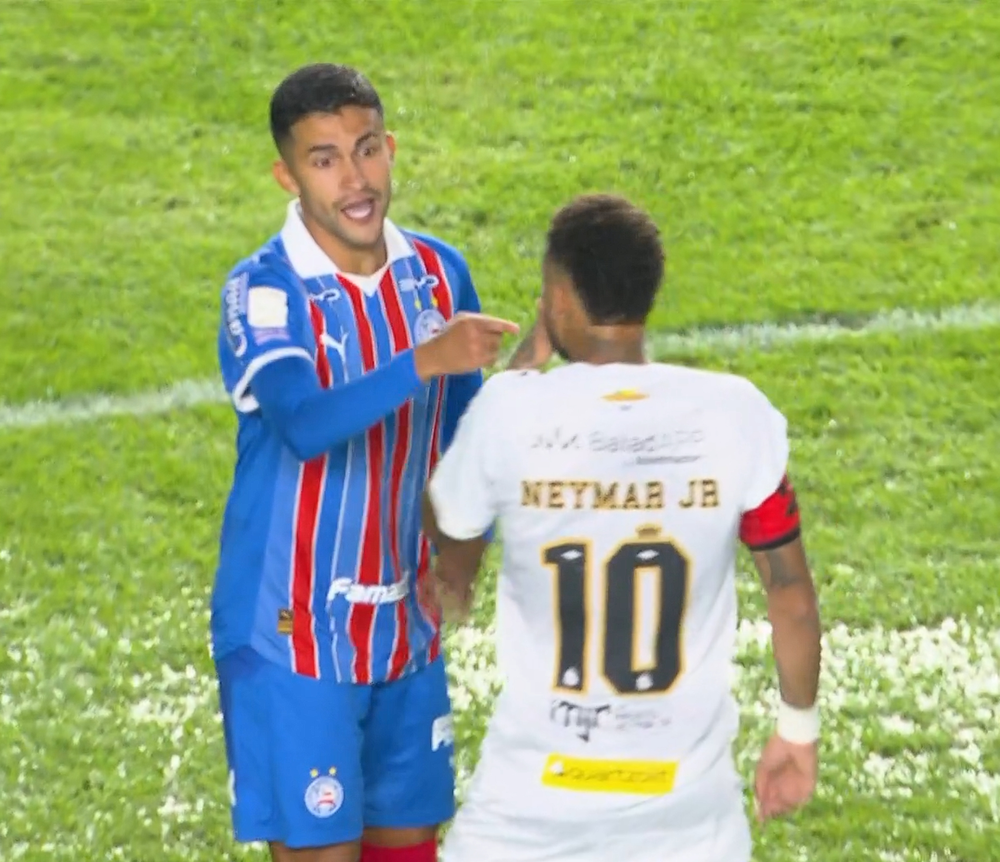 Neymar detona Nestor após ser expulso por lei Vini Jr em Santos x Bahia: 