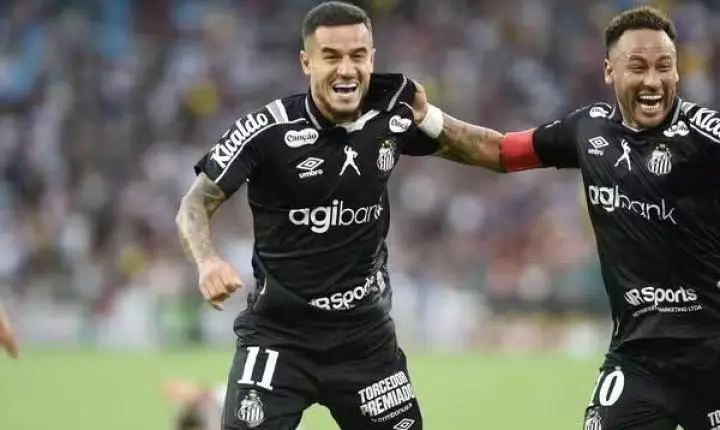 Coutinho marca primeiro gol pelo Santos e vibra com virada contra o Fluminense: 