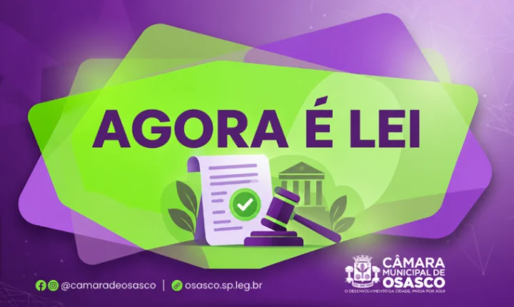 Executivo sanciona duas leis de iniciativa parlamentar em Osasco