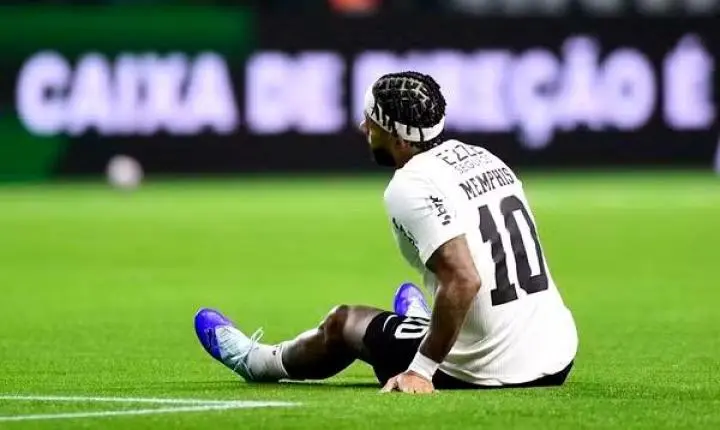 Memphis sofre lesão na coxa e desfalca o Corinthians no Brasileirão